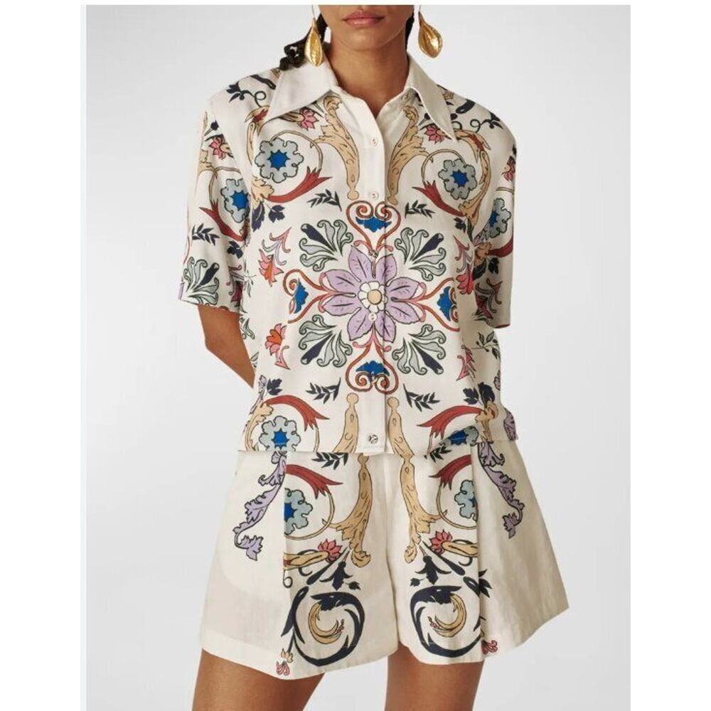 Floral Patterned Blouse - Multicolor - image 1